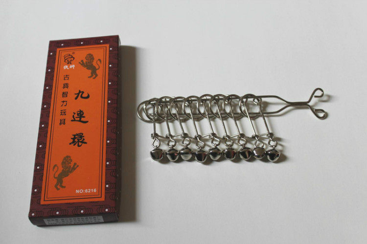 Nine Lian ring unlock intellectual buckle Chinese classical toys Folk traditional toys 7080 Post-90 Post-90 Post-90 Post-90 Post-90 Post-90 Post-90 Post-90