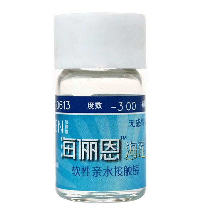 买2赠盒 海俪恩隐形眼镜 海莲年抛近视镜片1片装  TF