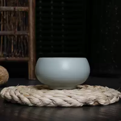 Ru kiln meditation Cup hand-drawn embryo tea cup Ruyao kung fu tea set Master Cup Tea Cup ceramic cup individual cup