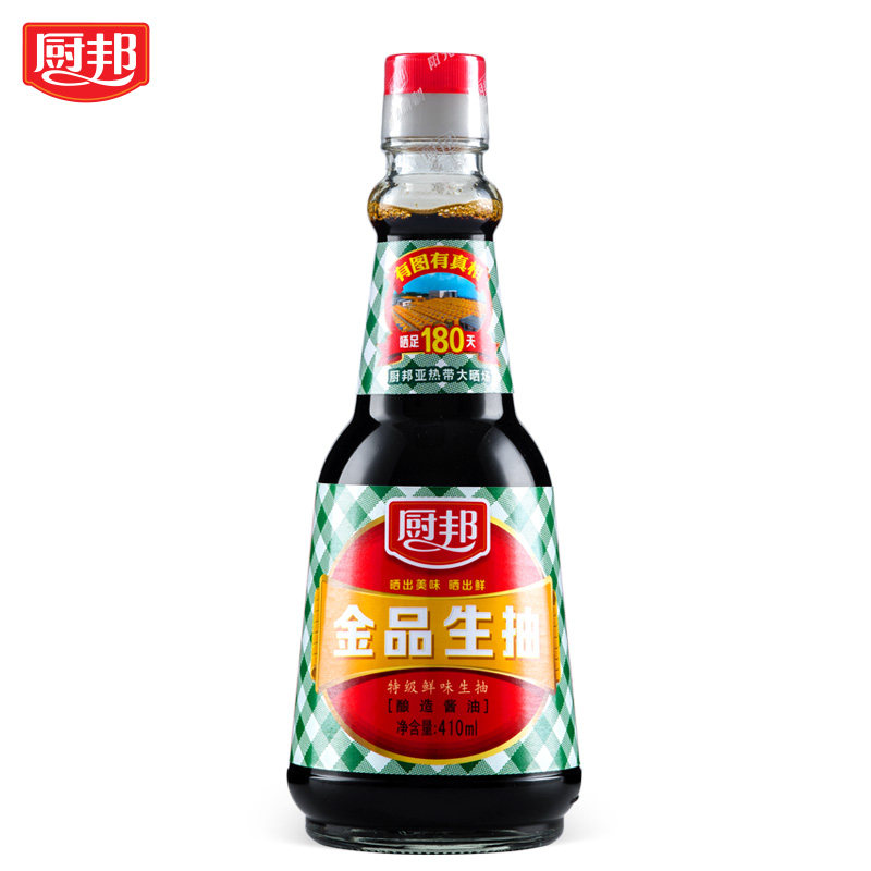 【天猫超市】厨邦金品生抽410ml美味生抽做菜调味品调色必备
