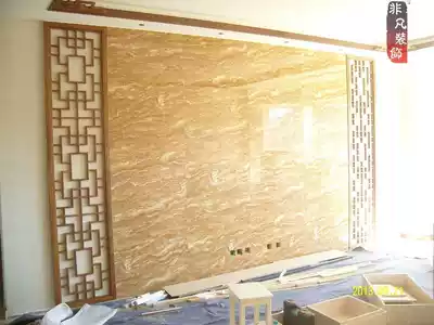 Solid wood lattice Wood lattice entrance partition ceiling ceiling Solid wood carved screen size can be customized