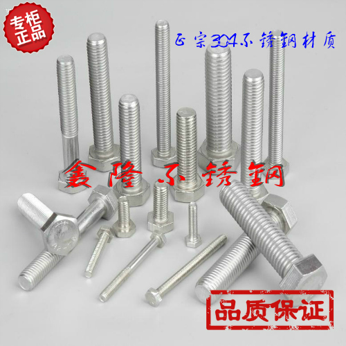 10mm 304 stainless steel hexagon bolt Hexagon screw M10*20 30 35 50 80 60-120