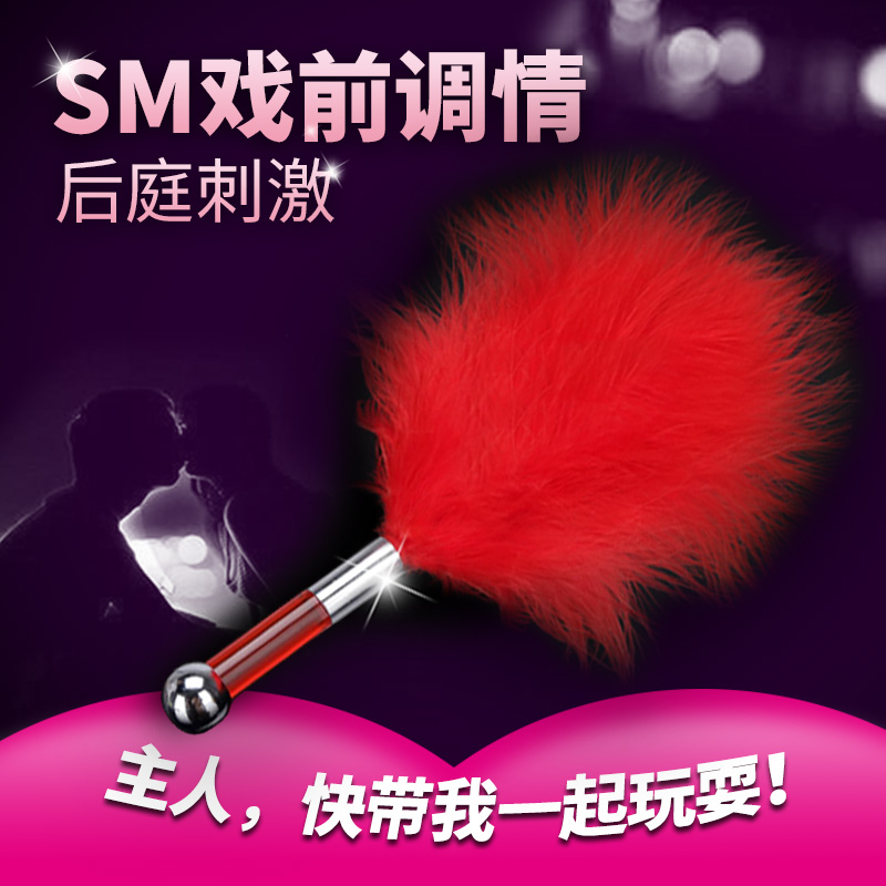 羽毛后庭塞sm肛门塞水晶阳具男女用肛塞另类玩具情趣用品sw