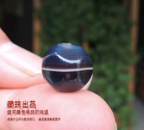 Natural sugar Qin blue skin first-line pharmacist agate Tang octagonal beads 10 5MM wenplay accessories Buddha beads back Cloud DIY
