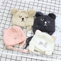 Autumn Winter Paragraph Baby Hat Newborns Handmade Hair Thread Stitch Lace protective ear cap Men and women Windproof Caps for men and women