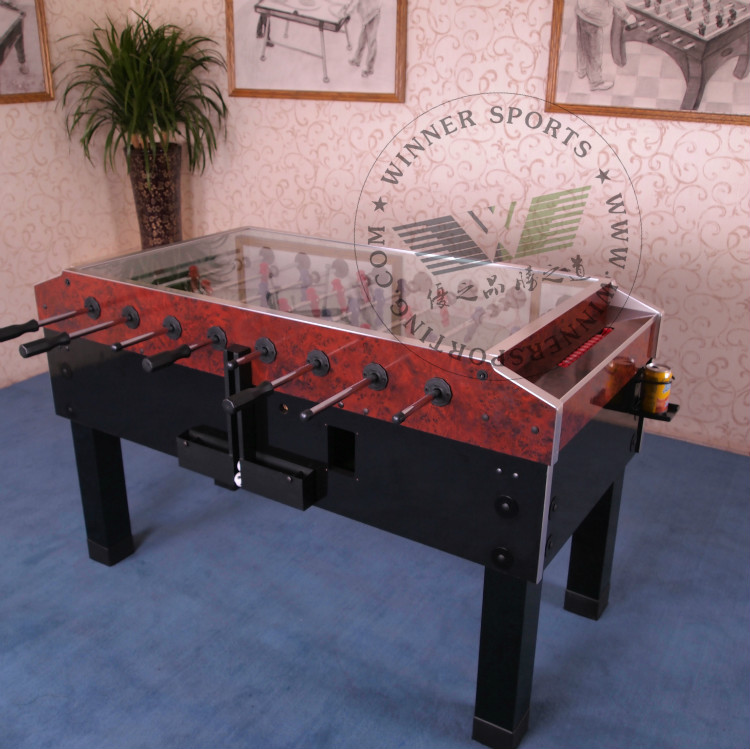 8-pole standard table football machine pitching style table football table tempered glass adult business type desktop football-Taobao