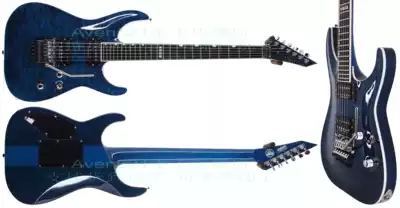 Customized All-body Post-it Note Message board ESPs-HorFRII_blkaqua Electric Guitar AR58