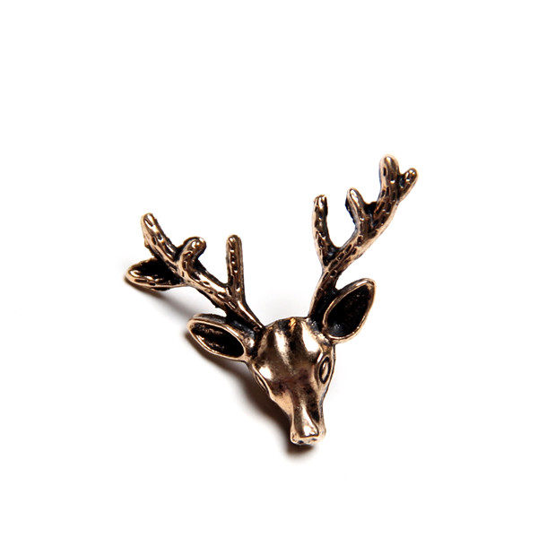 [SUMMERSHOP] custom art retro fresh old three-dimensional deer head unisex brooch collar clip