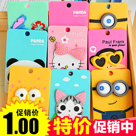 Cute Cartoon Stereo Transport Bus Sleeve Key Button Student Entrance Guard School Board Meal Card Bank Documents Cover