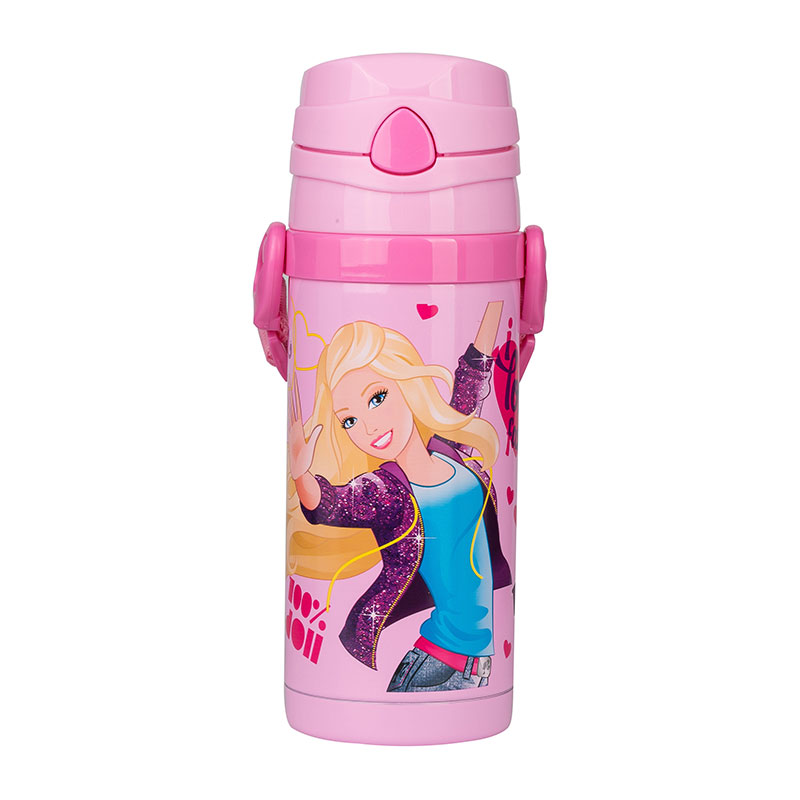 Barbie芭比公主抽真吸管保温壶400ml