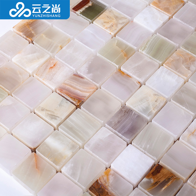 Natural jade mosaic Film wall Bar bay window Powder room decoration Natural stone mosaic
