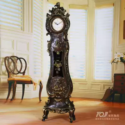 Lisheng oversized European-style antique living room floor pendulum clock Household table clock with whole point timekeeping vertical clock