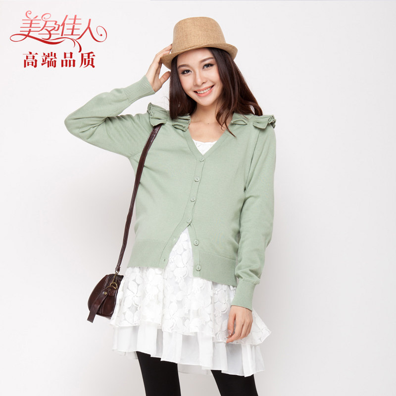 Pregnant Woman Pregnant pregnant woman Autumn clothes jacket Pregnant Woman Sweater Pregnancy Woman dress Han version Shoulder Pregnant Woman Blouse 1605