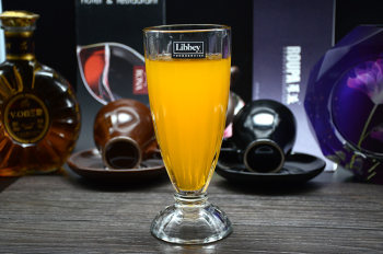 Libbey striped drink glass