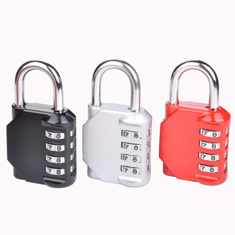 Factory warehouse door padlock thickened large anti-theft password lock 4 digits metal student dormitory password lock