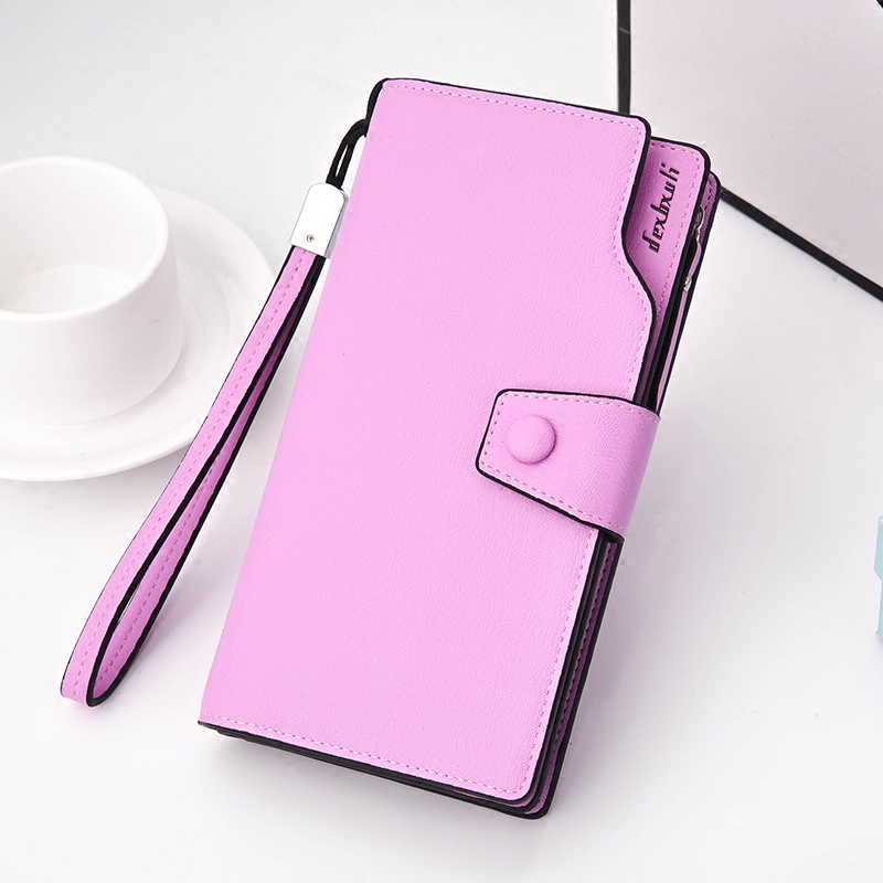 Fashion Lady Wallet Long Version Korean Version Trend Pull Chain Hand Grab Bag Casual Multi-Position Hand Bag Student Leather Clip Han Tide