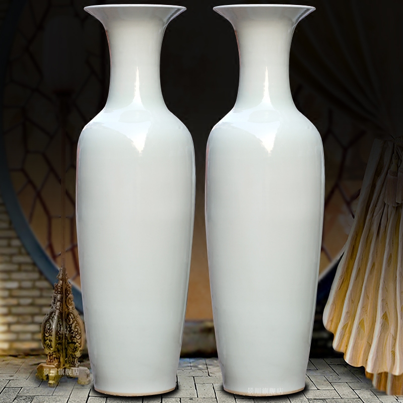 Goddess of mercy bottle of pure white lotus seed bottle vase of porcelain of jingdezhen ceramic landing big vase sitting room big furnishing articles