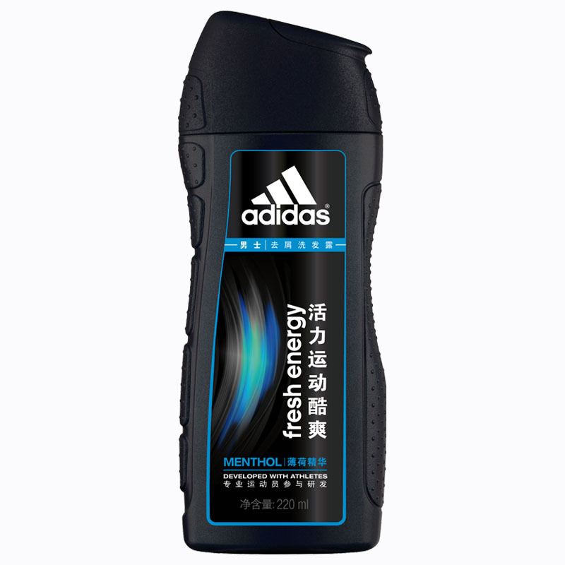 阿迪达斯Adidas 男士洗发水 去屑洗发露活力运动酷爽220ml