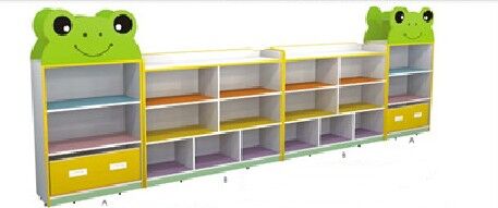 Kindergarten children's picture cabinet bookshelf fire board school bag rack color cabinet storage rack