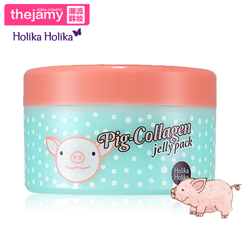 韩国正品直邮Holika Holika24K黄金猪皮改善皱纹保湿睡眠面膜80g