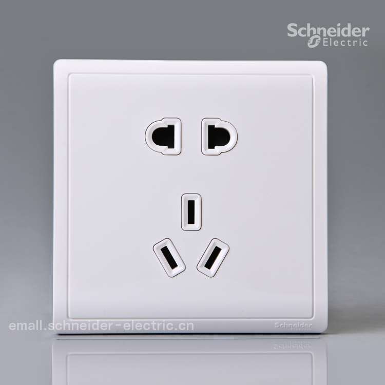 Schneider Pieno Fengshan (white) 10A 250V with protection door Two-three-pole socket Five-hole socket