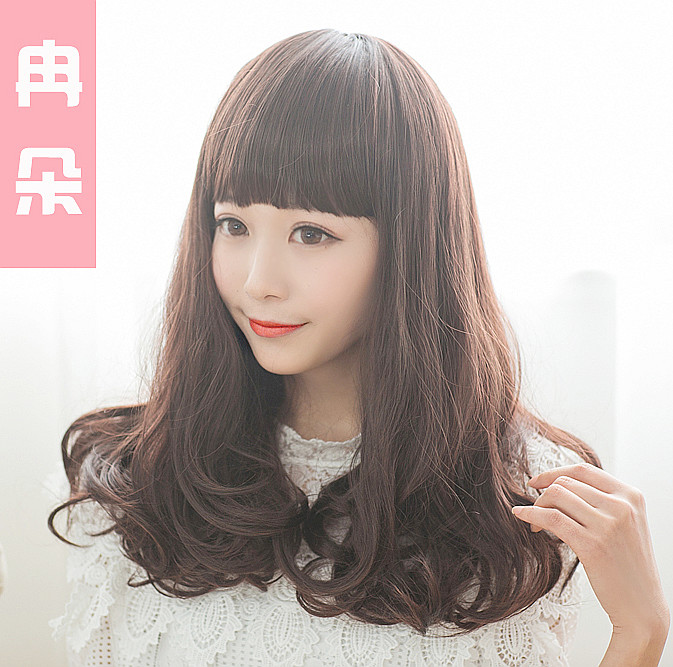 实拍梨花头 假发 中长卷发修脸齐刘海短卷发 蓬松新款短发女