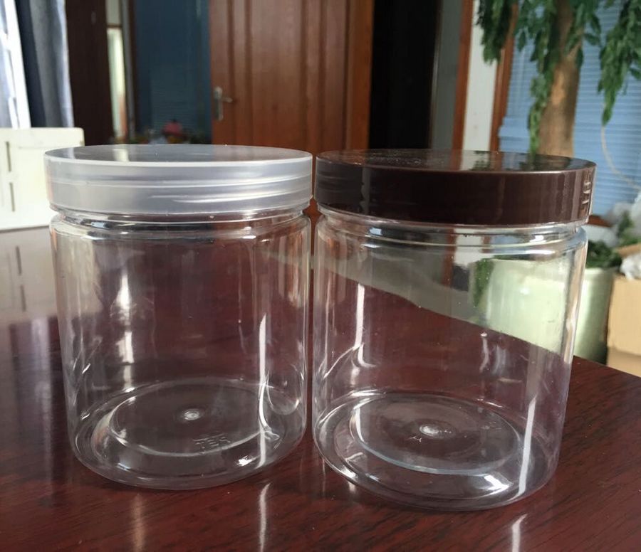 400mlPET Transparent Wide Mouth Plastic Bottle Candy Jar Pastry Cookie Jar biscuits bottle 85 * 100 Wholesale