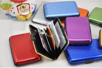 Aluminum alloy shell business card box aluminum card package anti-magnetic credit card box bank card box metal card bag