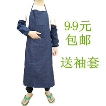 Denim apron labor protection labor cloth apron work denim wear-resistant padded electric welding Wood industrial labor apron
