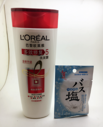 正品巴黎欧莱雅多效修复去屑洗发水400ml+赠品玫瑰芬芳沐浴盐25g