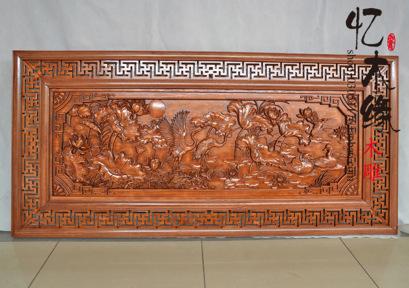 Dongyang wood carving pendant, carving and hanging painting, wall decoration, hanging screen plaque, living room sofa background decoration wall hanging