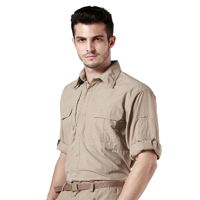 Outdoor secret service quick-drying tactical long-sleeved shirt men's spring and summer quick-drying clothes Anti-UV quick-drying shirt