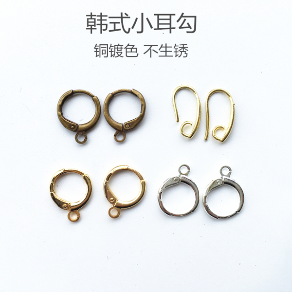 Korean style small ear hooking up hanging type ear time jewel ear hook-ear needle bottom care does not matter
