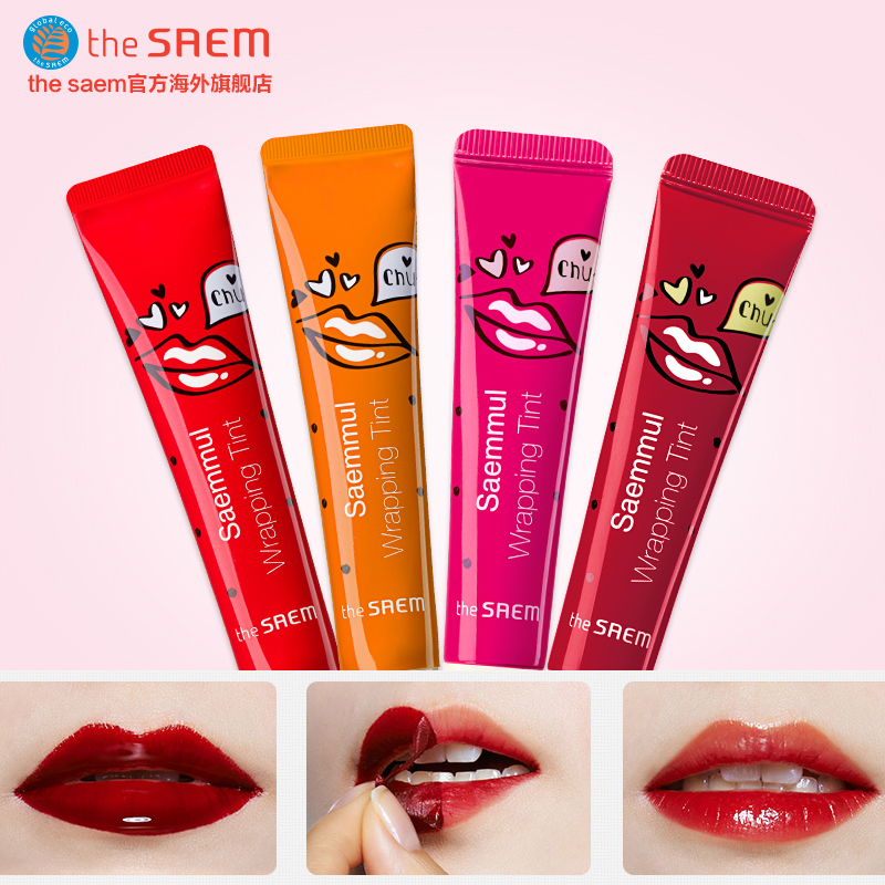 韩国the saem/得鲜撕拉唇彩持久防水不脱色不掉色咬唇妆口红正品