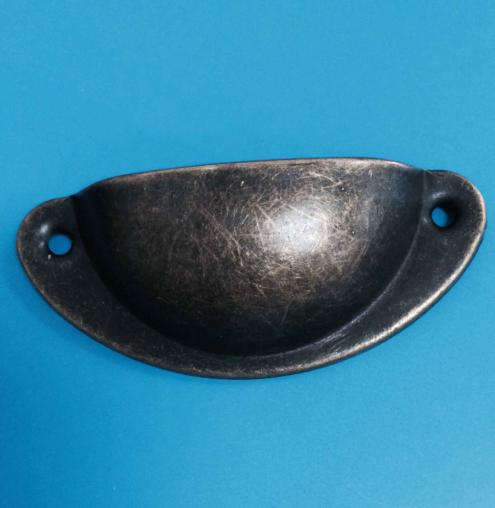 Handle green bronze exposed drawer handle shell antique double hole invisible antique furniture old-fashioned small handle