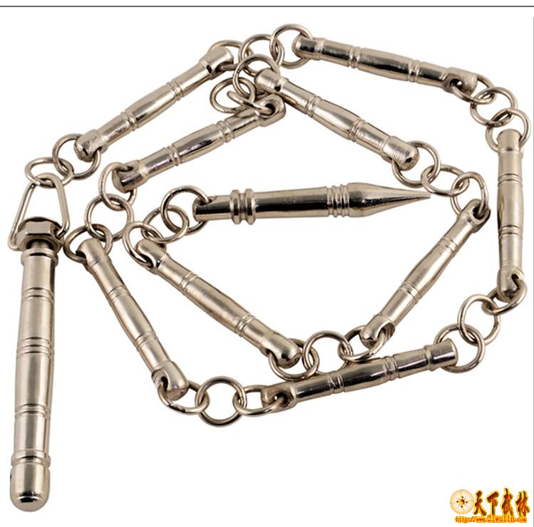 Plating round pile nine-section whip martial arts performance practical whip competition special self-defense weapon stainless steel nine-section whip