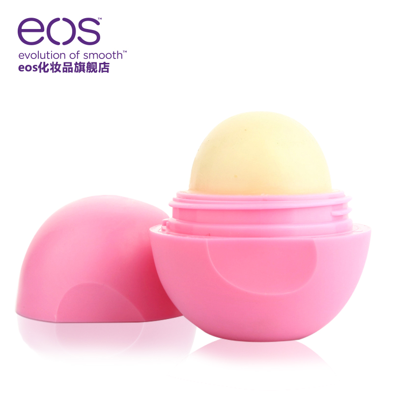 eos/伊欧诗草莓雪芭润唇膏7g无色滋润保湿补水护唇 全新配方