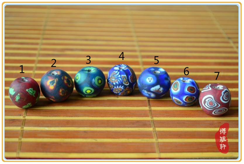 Venice Trade Beads Famous one thousand Flower glazed bead 18-20mm accessories Single material Flowers Old Glazed