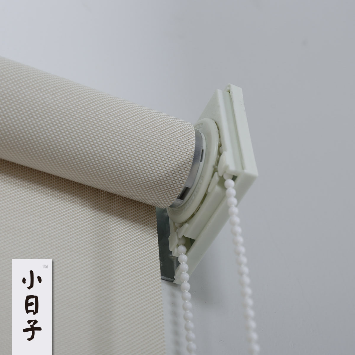 Customized curtain made of balcony office library insulation and thickness weaving half - shade pull beads # small days