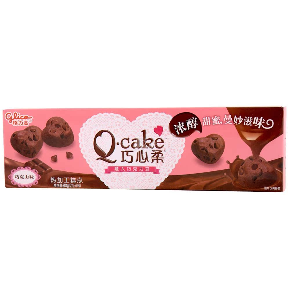 格力高 巧心柔巧克力味80g/盒 一号店