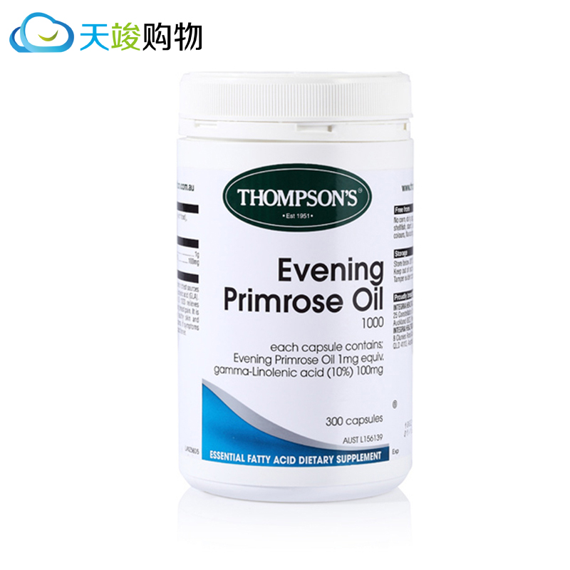 新西兰进口 Thompson's汤普森月见草油胶囊  300粒