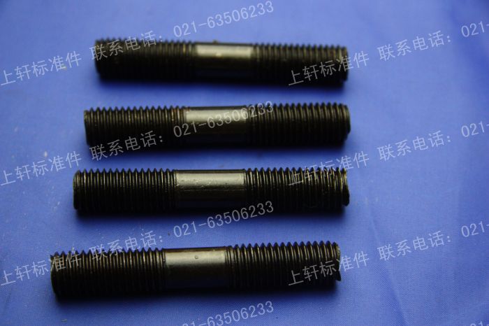GB901 Equal length B type double-headed bolt Double-headed screw surface black m30*100-180-220--300