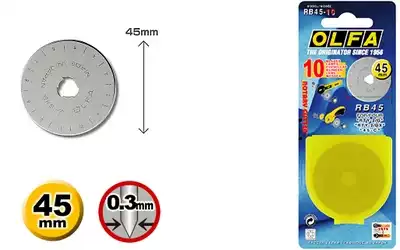 Japan OLFA RB45-10 blade solid round roller blade 45mm round blade flat rubber band cutting blade