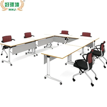 Green environmental protection office training table reading table student training table long table table company splicing conference table