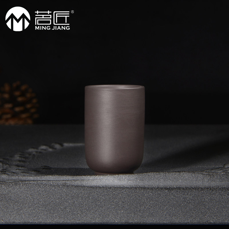Tea craftsman Purple sand smell cup Tea cup Tea cup Full hand-made purple sand cup Single Gongfu tea cup
