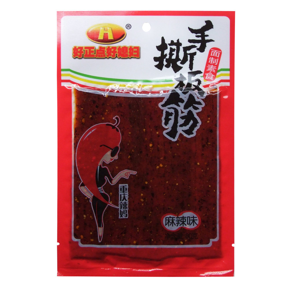 【天猫超市】好正点好媳妇手撕板筋麻辣味80g 面制素食辣条