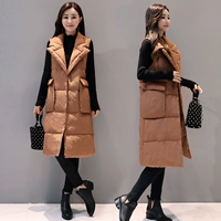 Mùa thu đông 2018 phiên bản Hàn Quốc của áo vest cotton dày cỡ lớn rộng dành cho nữ dài qua đầu gối áo cotton lớn xu hướng áo khoác nữ 2021