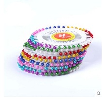 Pack of 40 pieces colorful pearl needle box eight-color pearl needle clothing positioning pin disc pearl pin