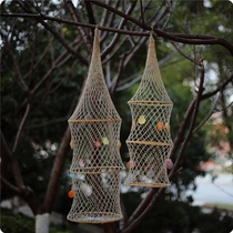 Mediterranean style thick line fishing net decorative net bag toy storage net bar wall Wall Wall creative kindergarten ring creation