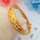 Vàng mạ vàng vàng phai dài giả vàng vòng đeo tay nữ đầy sao đẩy vòng tay cát vàng cưới cô dâu trang sức vòng tay Vòng đeo tay Cuff